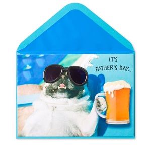 ⚡️5/$30⚡️Papyrus pool pug, Father’s Day card